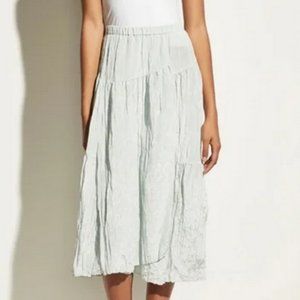 NWT New Vince Satiny Frosted Mint Tiered Skirt XS